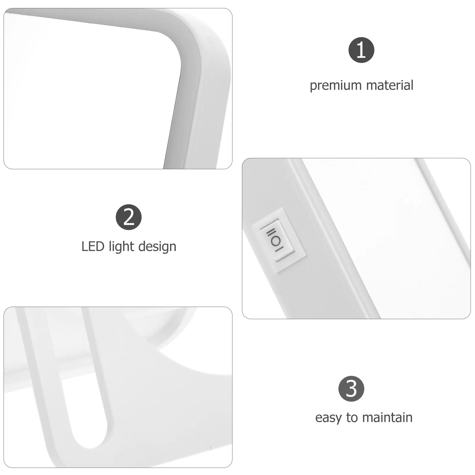 

Makeup Mirror Lighted Travel for Rechargeable White Portable with Led Lights