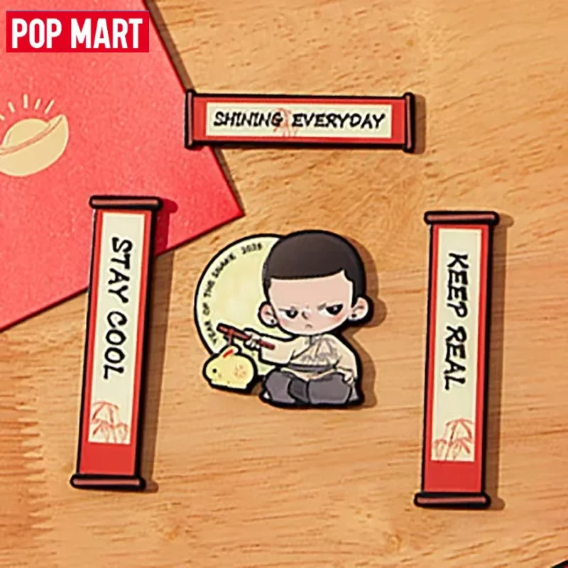 Pop mart série de celebração de ano novo de cobra rica-mini dísticos de primavera geladeira ímã caixa cega caixa misteriosa acho saco brinquedo boneca
