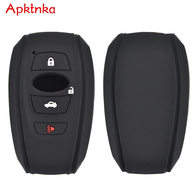 Apktnka Silicone Car Key Case For Subaru BRZ Forester STi WRX XV Crosstrek Legacy Outback 2015-2018 Cover Keyless Remote Fob