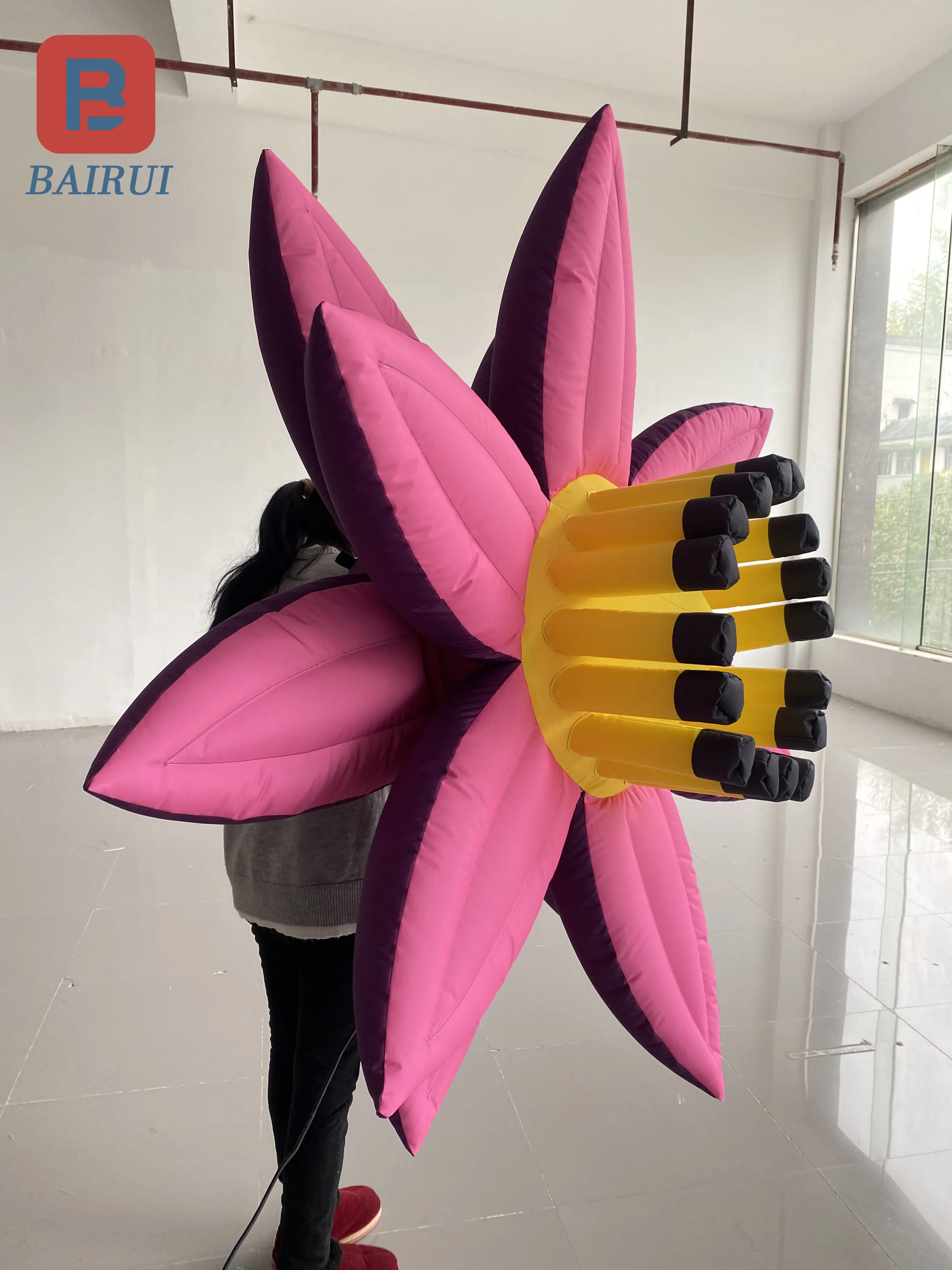 Inflatable simulation cartoon flowers display window plant hanging gas model bazaar flash outdoor decoration