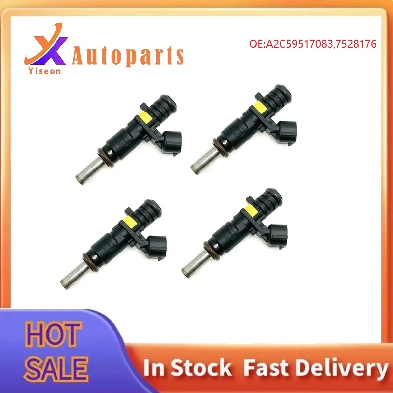 Fuel Injector Nozzles for 2007 - 2017 Peugeot 207 308 508 Partner 1.4L 1.6L 16V OE NO.A2C59517083,7528176 Auto Parts