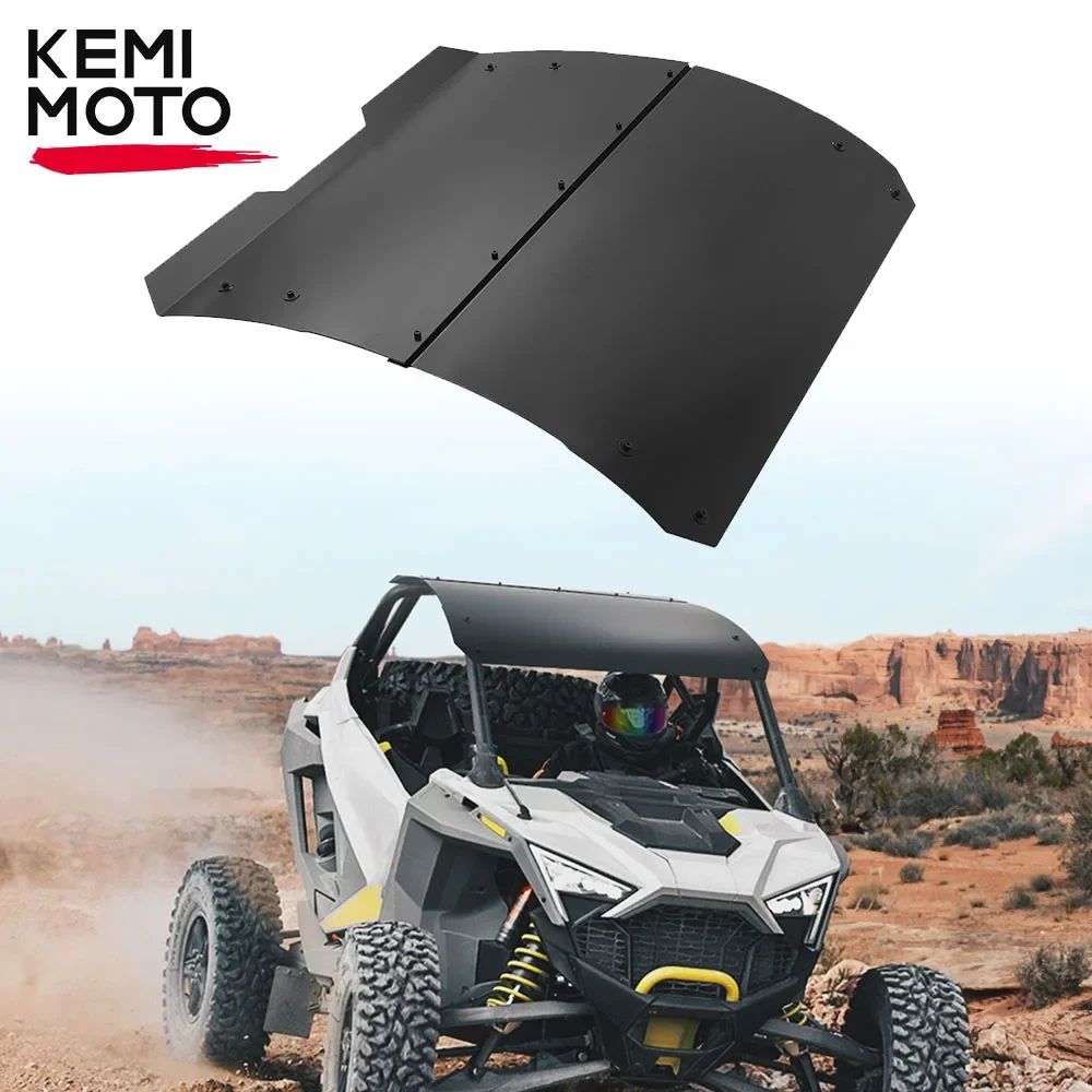 

2884237-458 UTV RZR Aluminum Black Roof Compatible with Polaris RZR PRO R Sport Premium 2022 2025 Sun Visor Protective Roof Top