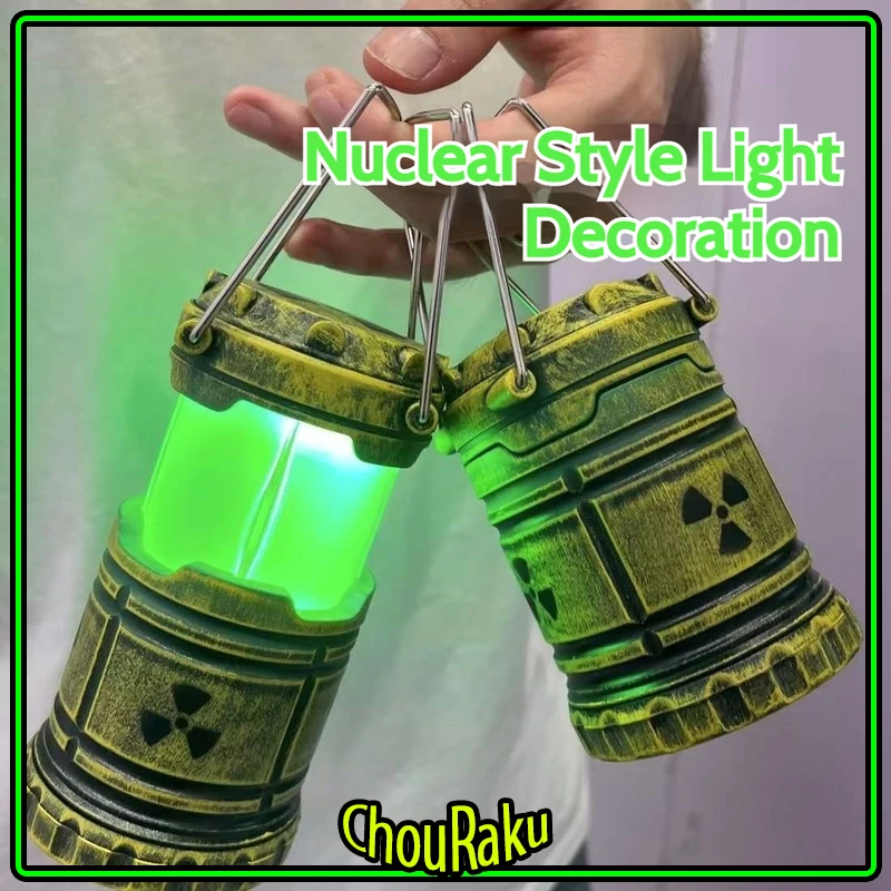 Mini Simulation Nuclear Reactor Lantern Handheld Camping Lamp Pwr Prank Prop Halloween Gift Home Decor Night Light Ornaments