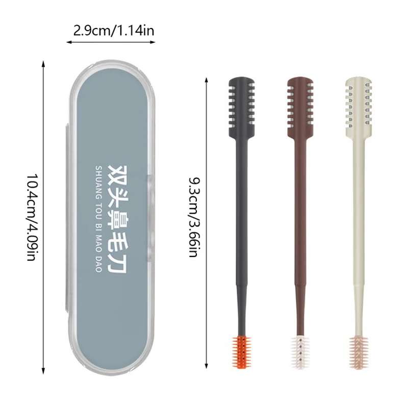 収納ボックス付きポータブルヘアトリマー,洗える,防水,ダブルヘッド,脱毛,男性と女性用,1ピース,3ユニット