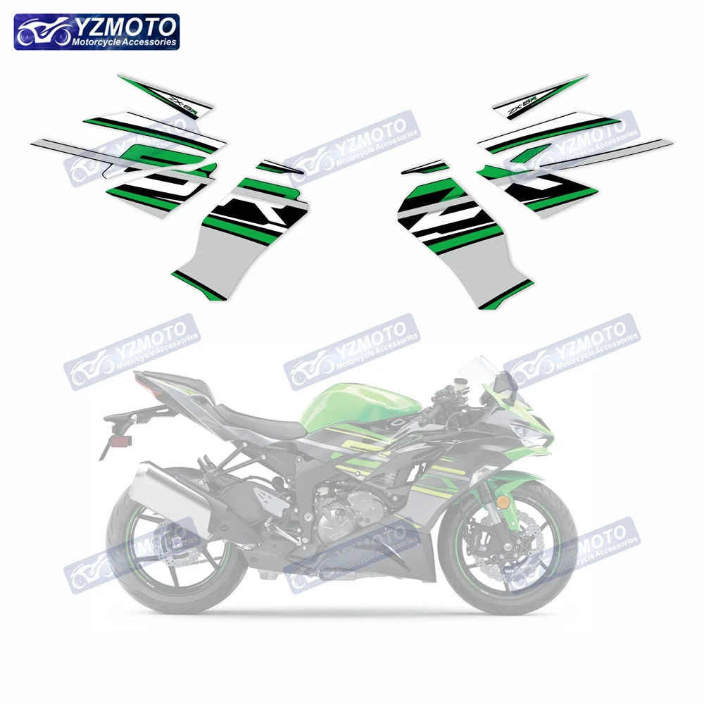 For ZX-6R ZX6R ZX 6R 636 2019 2020 2021 2022 2023 Motorcycle Full Fairing Sticker Reflective Decal Decorative Stickers Kit