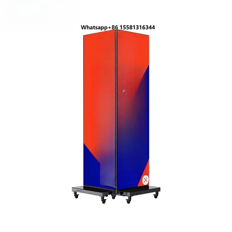 Indoor High Quality Foldable Slim Double Sides P1.8 P2.5 83 93 Inch Led Poster Display Screen Wall for Trade Show Store