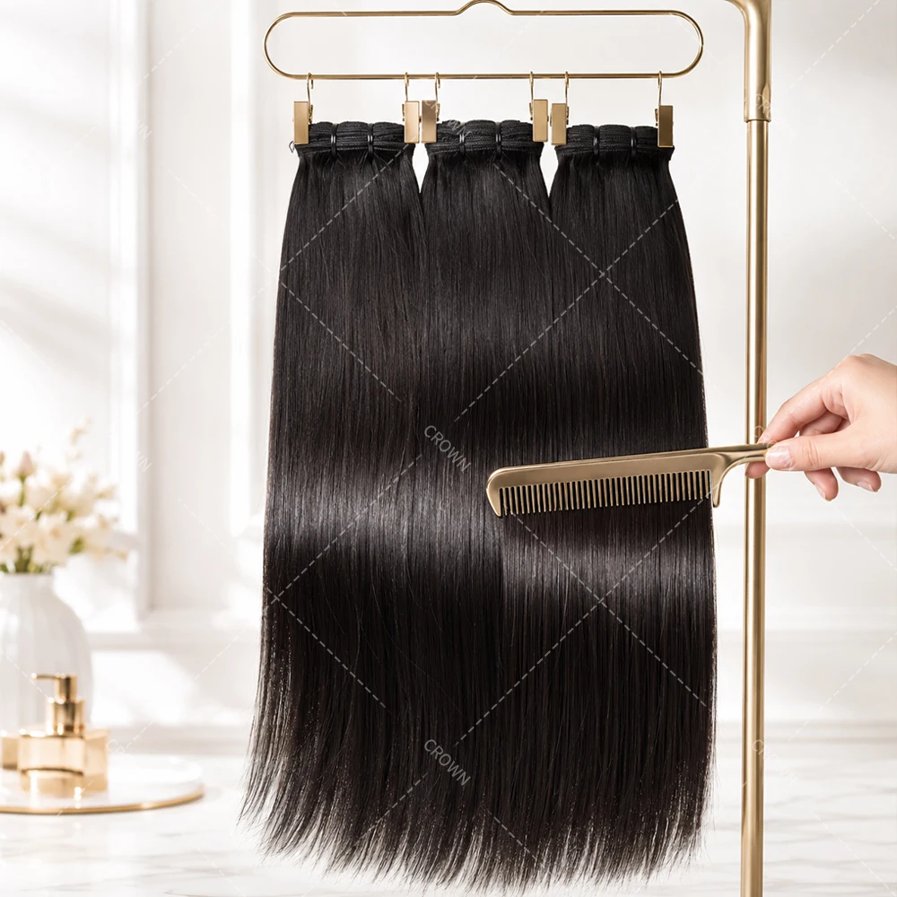 extensions-de-cheveux-humains-16a-lisses-noir-naturel-trame-plate-cheveux-vierges-remy-double-trame-machine-soyeux-doux-pointes-epaisses-a-coudre