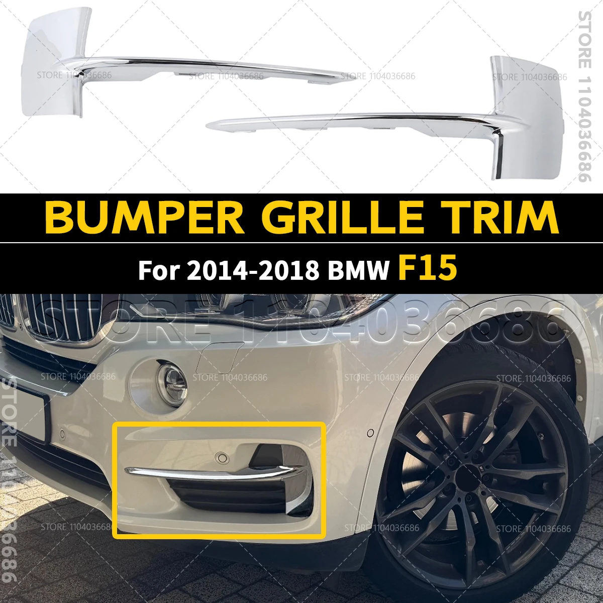 

Для BMW X5 35i 35ix 35dx 40ex 50ix F15 2014-2018 хромированная решетка переднего бампера 51117325395 51117325396