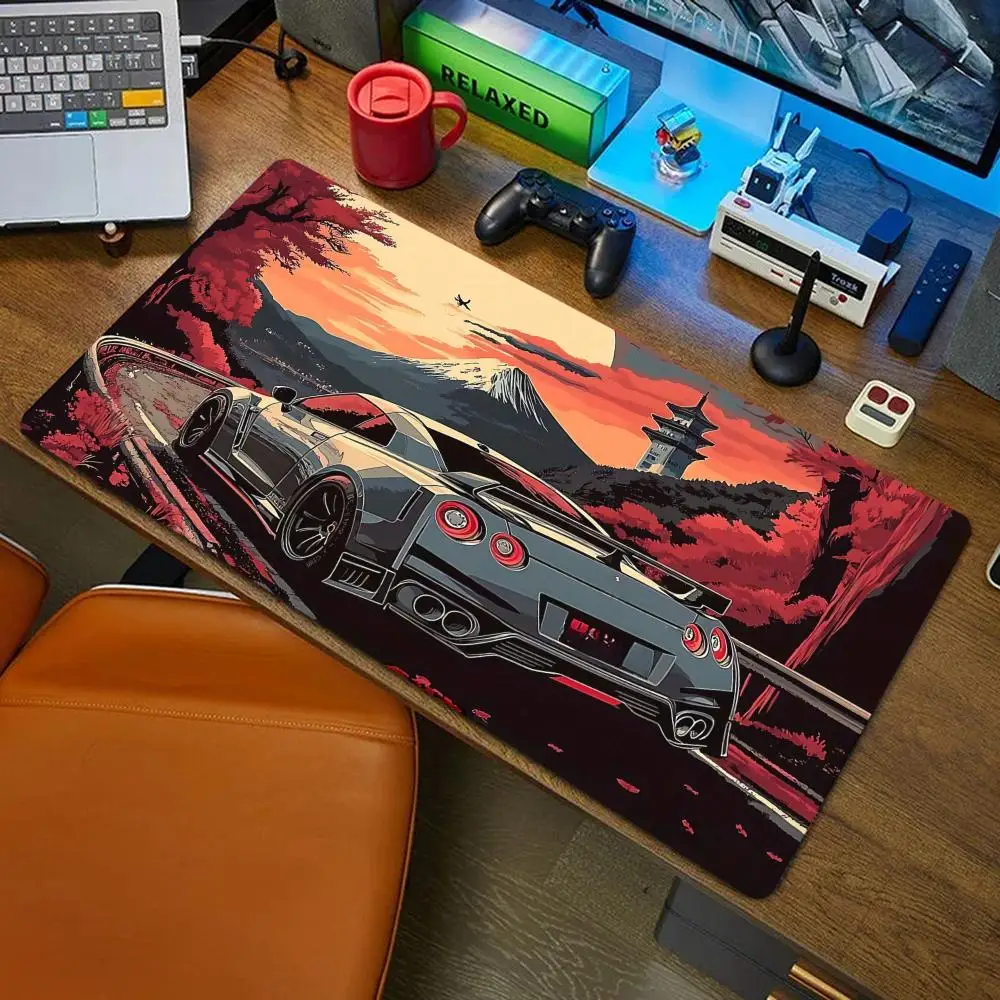 Cool car Scenery Mouse Pad Desk Mat Mousepad Large Abstract Mouse Pad Gaming Deskmat With Lockedge Office Non-slip Carpet