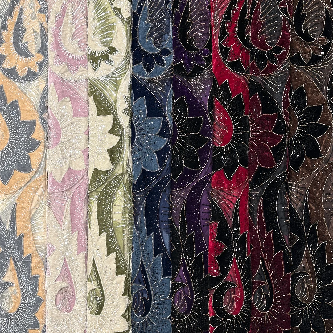 

LIYINI нигерийская сетчатая кружевная ткань 2026 французская полосатая кружевная ткань с вышивкой бисером для шитья вечерних свадебных платьев 5 ярдов