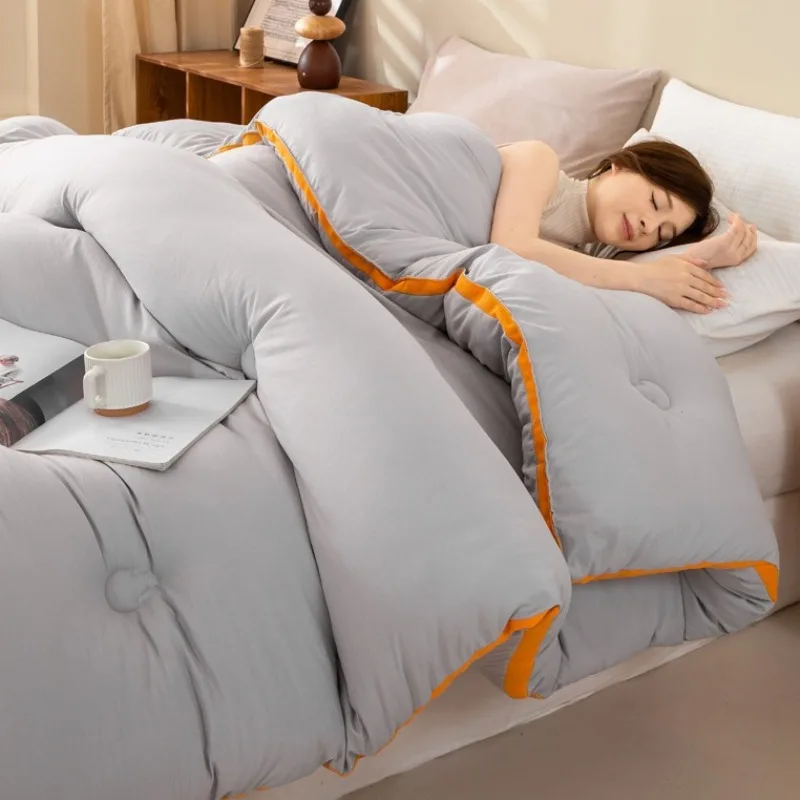 solid-super-thick-warm-winter-comforter-queen-soybean-fiber-soft-fluffy-duvet-insert-grade-a-skin-friendly-single-double-quilt