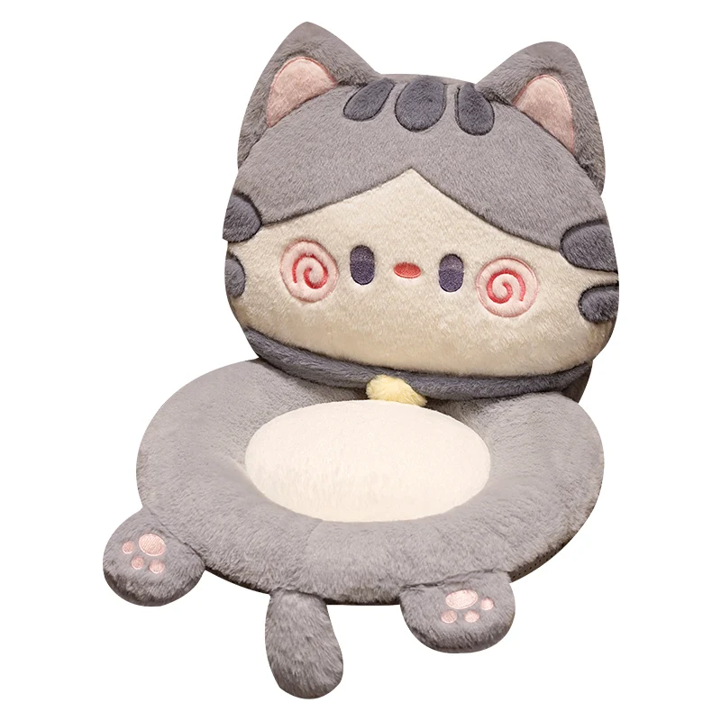 Kawaii Soft Cats cuscino Cartoon farcito supporto lombare sedia cuscino del sedile animale peluche ufficio divano Home Decor regalo divertente