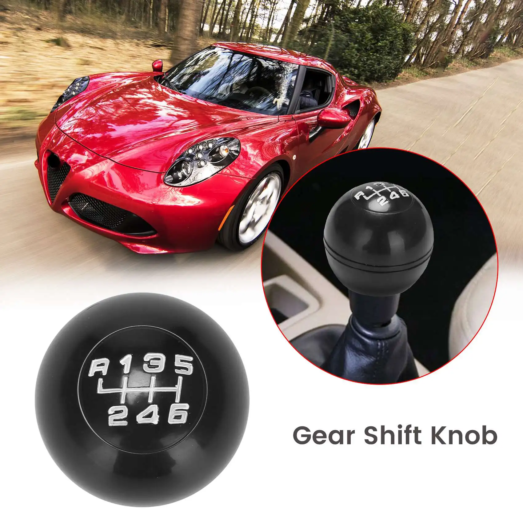 6 Speed Gear Shift Knob Shifter Lever Handball for Alfa Romeo Giulietta 2010-on 50294565 55346345