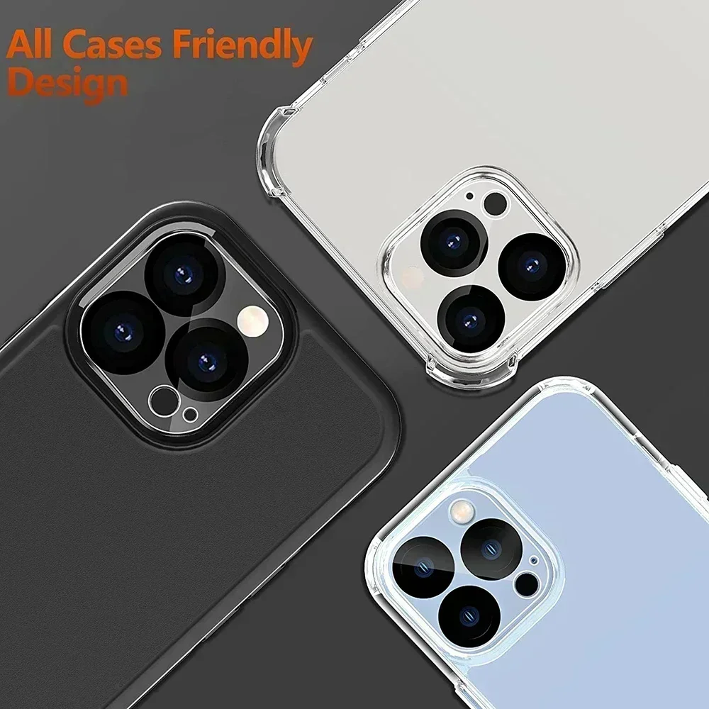 3 Pack Tempered Glass Camera Lens Protector for iPhone 15 Pro max 9H Hardness Scratch Resistant for iPhone 15 14 Plus 13 12 11