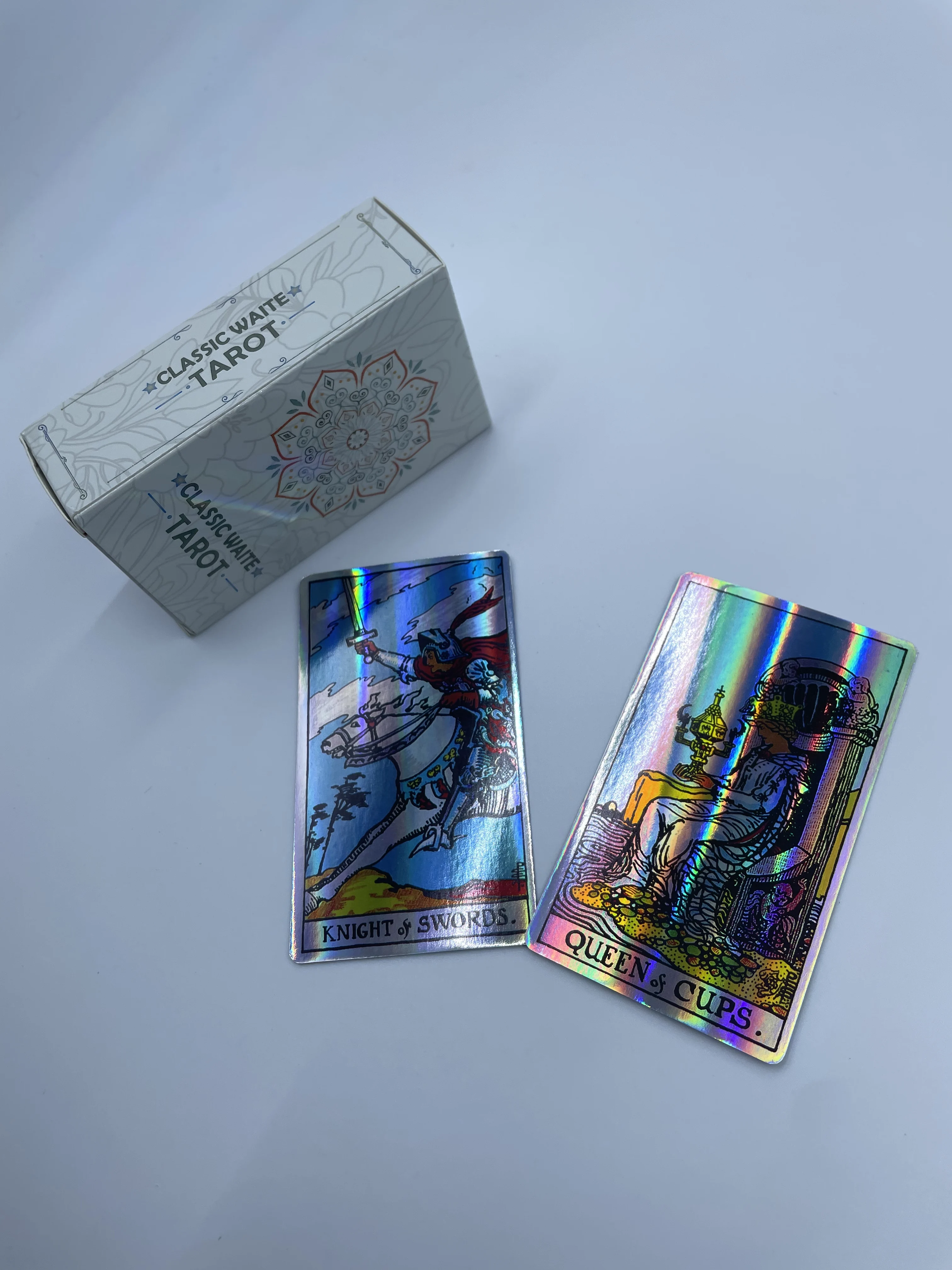 Regenbogen-Tarotkarten-Set, Tarotkarten für Anfänger, Holografisches Tarot-Deck, 78 Stück, Englisch, Für Spirituelles Wachstum – Detail 16