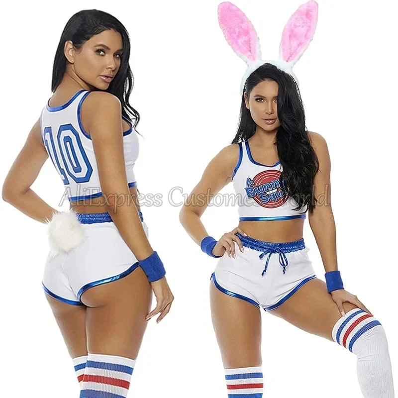 

❤2026❤ Halloween Woman Sexy Basketball Cosplay Jersey Lola Cos Bunny Cosplay Costume Space Lola Bunny Rabbit Disguise For Women❤