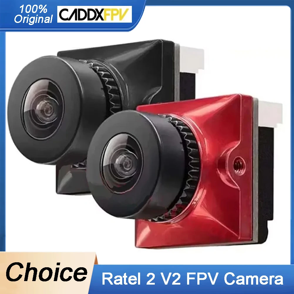 

Caddx Ratel 2 V2 FPV Camera - 2.1mm Lens, Super WDR, 16:9/4:3, 19x19mm, PAL/NTSC for RC Racing Drones