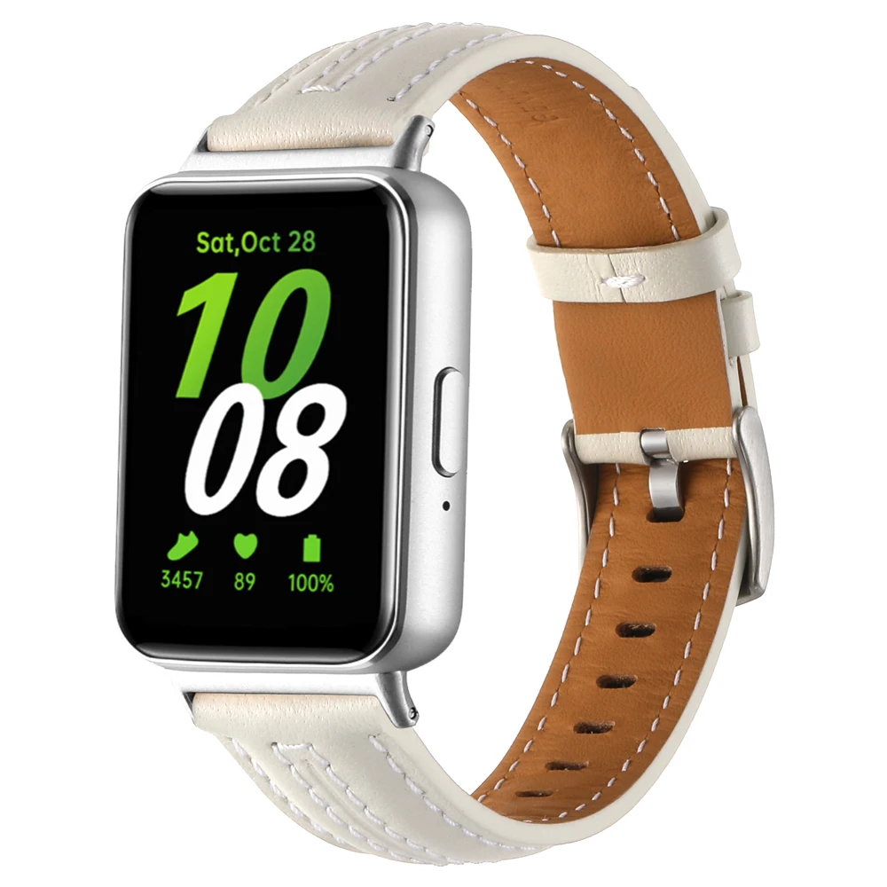 

Luxury Leather Watch Strap For Samsung Galaxy Watch Fit3 Band Buckle Bracelet For Galaxy Watch Ultra Accessories