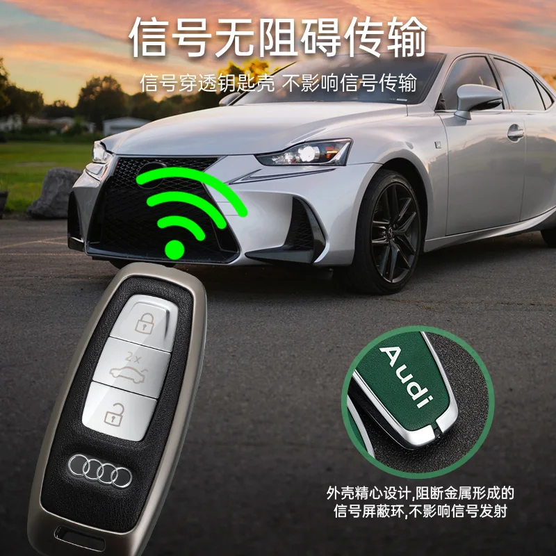 Car Key Case Holder Cover For Audi Q3 Q5 Q8 Q7 Sline C5 C8 A4 B6 B7 B8 B9 TT 80 S6 A1A4 B8 A5 A6 A7 A8 D5 TT 8P 8L Accessories