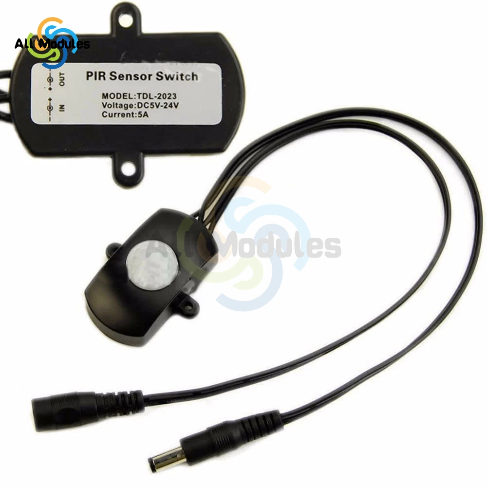 Commutateur de capteur de mouvement PIR infrarouge corporel USB, détecteur de mouvement humain, bande lumineuse LED automatique, DC 5V, 12V, 24V