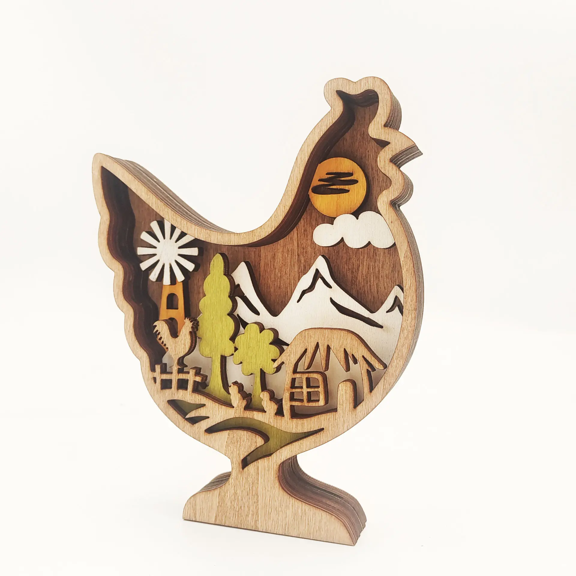 Foreign trade Easter wooden strip light emitting creative home decoration
