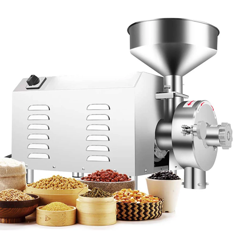 

Wheat Grind rice grinder Machine Commercial Pulverizer Mill Flour Machinery Electric Flour Pepper Grain Superfine grinder 220v