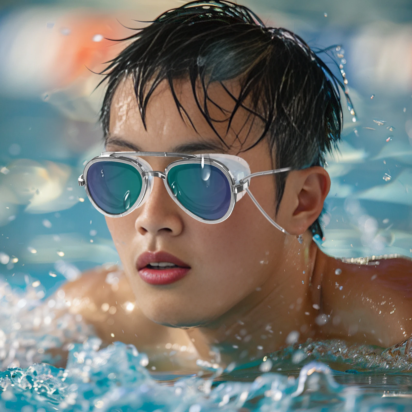 نظارات سباحة مضادة للضباب، نظارات سباحة احترافية مقاومة للماء، حماية من الأشعة فوق البنفسجية، رؤية واضحة ولا تسريبات، نظارات سباحة #1