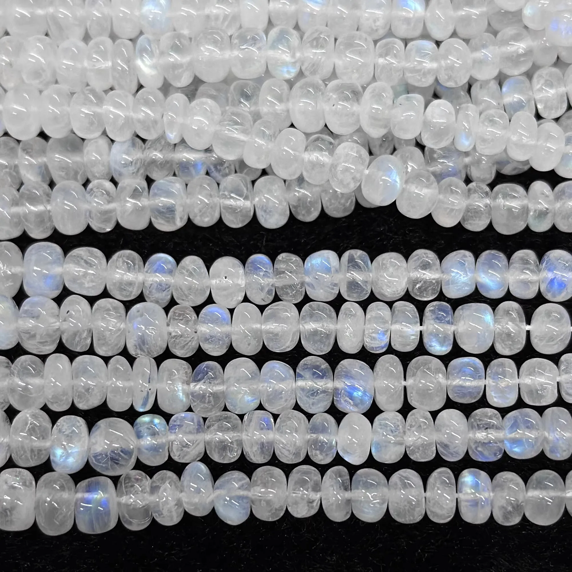 

AAAA Синий Лунный Камень круглый гладкий Натуральный 5-8,5 мм 40 см свободные бусины DIY ювелирные изделия