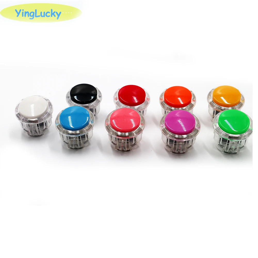 1pc Arcade Push Button 30mm 24mm transparent Buttons Game console Replacement Button For Arcade Machine