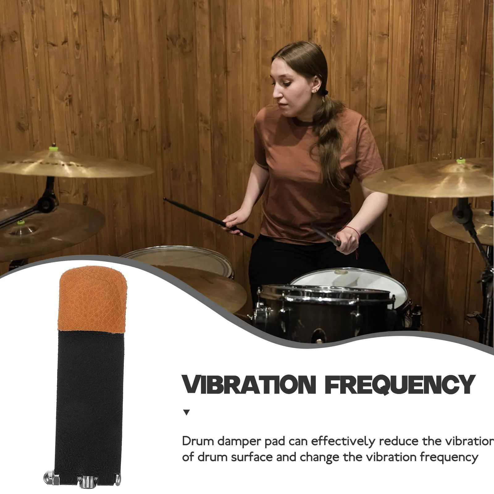 Professional Drum Mute Pad Compact Dampener for Acoustic Drums Reduces Resonance and Harmonics Portable Practice Drum