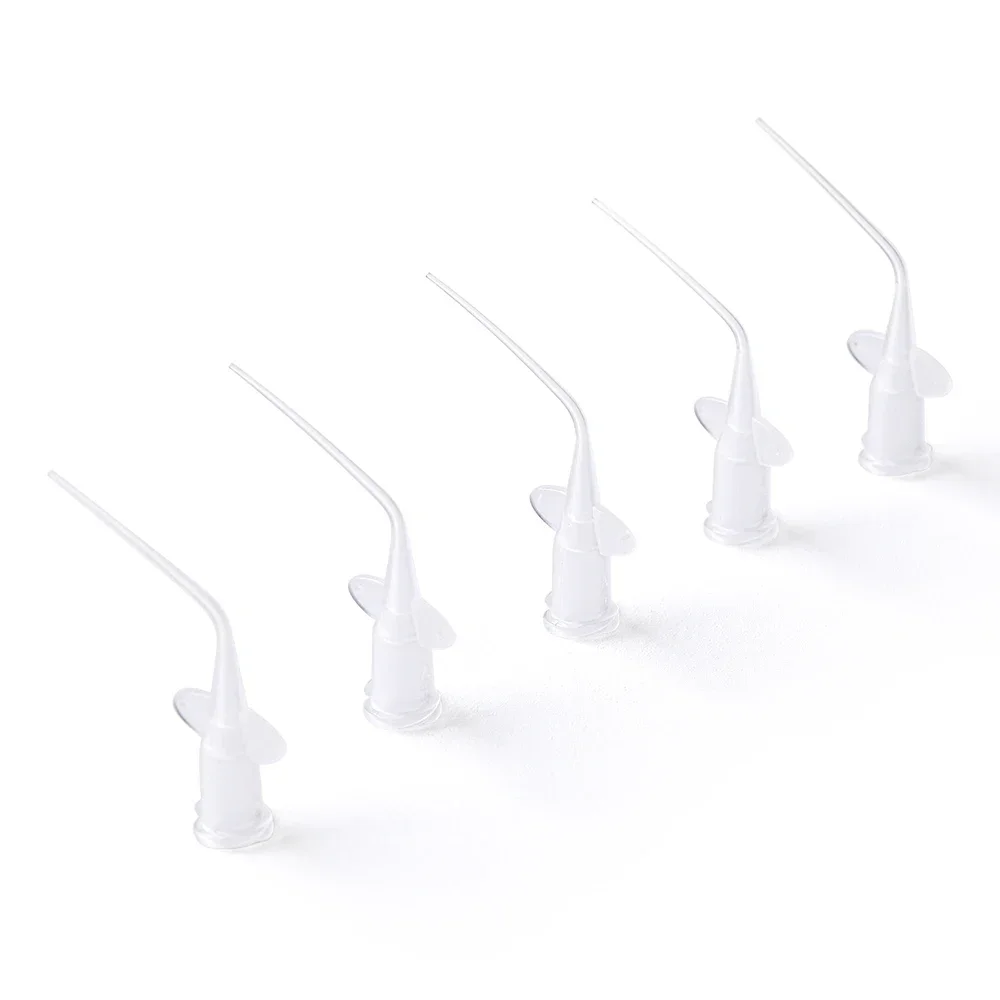 10Pcs Dental Syringe Tips Endo Irrigation Root Canal Butterfly Needle 025mm Transparent Blue
