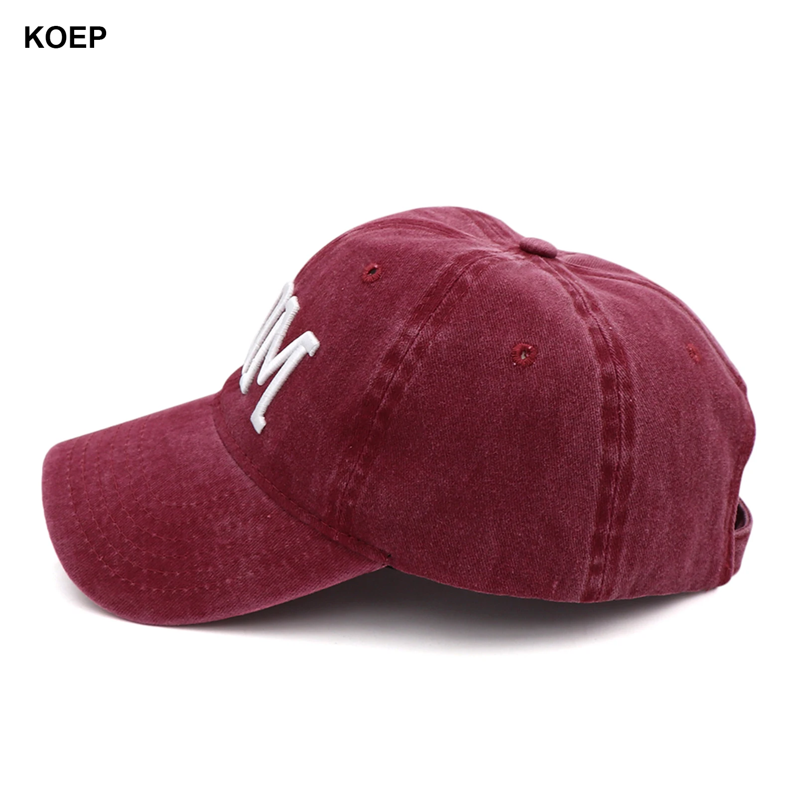 KOEP-Gorra de béisbol para hombre y mujer, gorro de pesca lavado y desgastado, bordado 3D, anuncio de embarazo