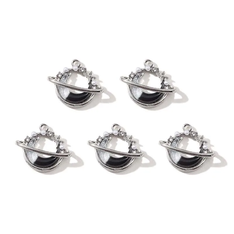 5 قطع حلوة باردة الرياح نجمة القمر الماس قلادة DIY المواد اليدوية الأقراط، وإكسسوارات قلادة