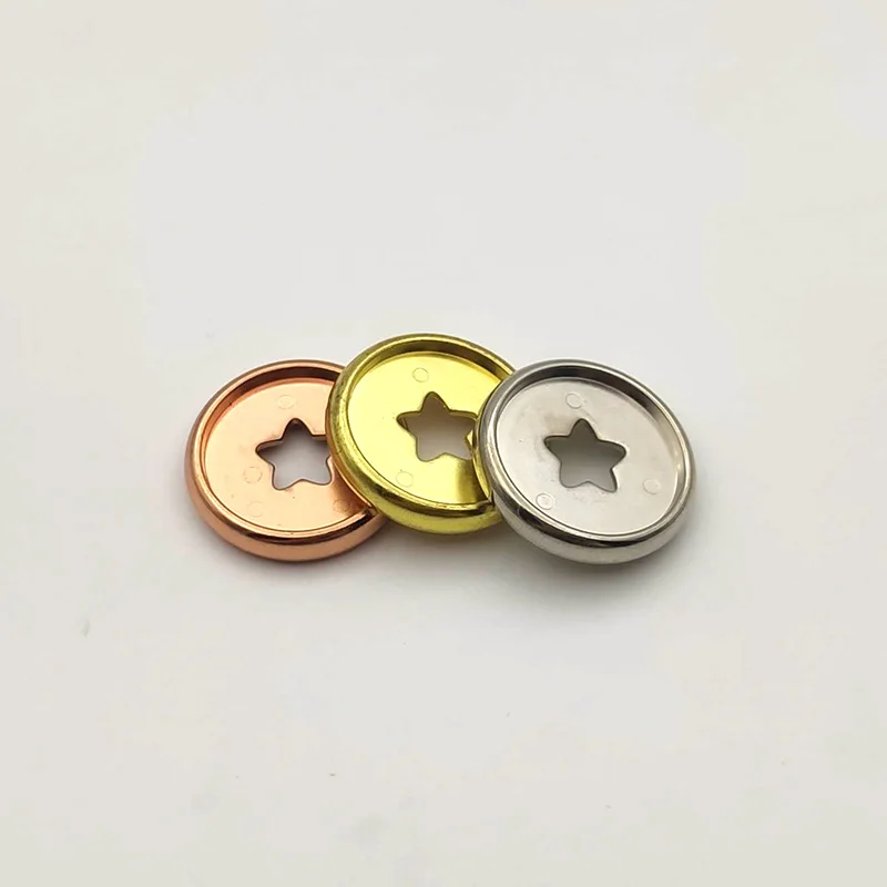 12pcs 26mm Notebook Mushroom Hole Button Plastic Pentagram Disc Star Buckle For Loose Leaf Hand Book Binding Discs Accessories