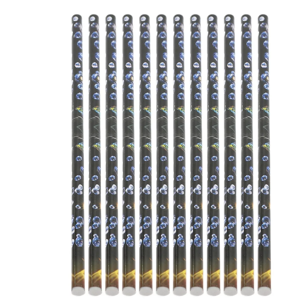 12PCS White Appearance Nail Dotting Wax Pen Adhesive Property Easy Grip Design Rhinestones Picker Wax Pen Compact Size