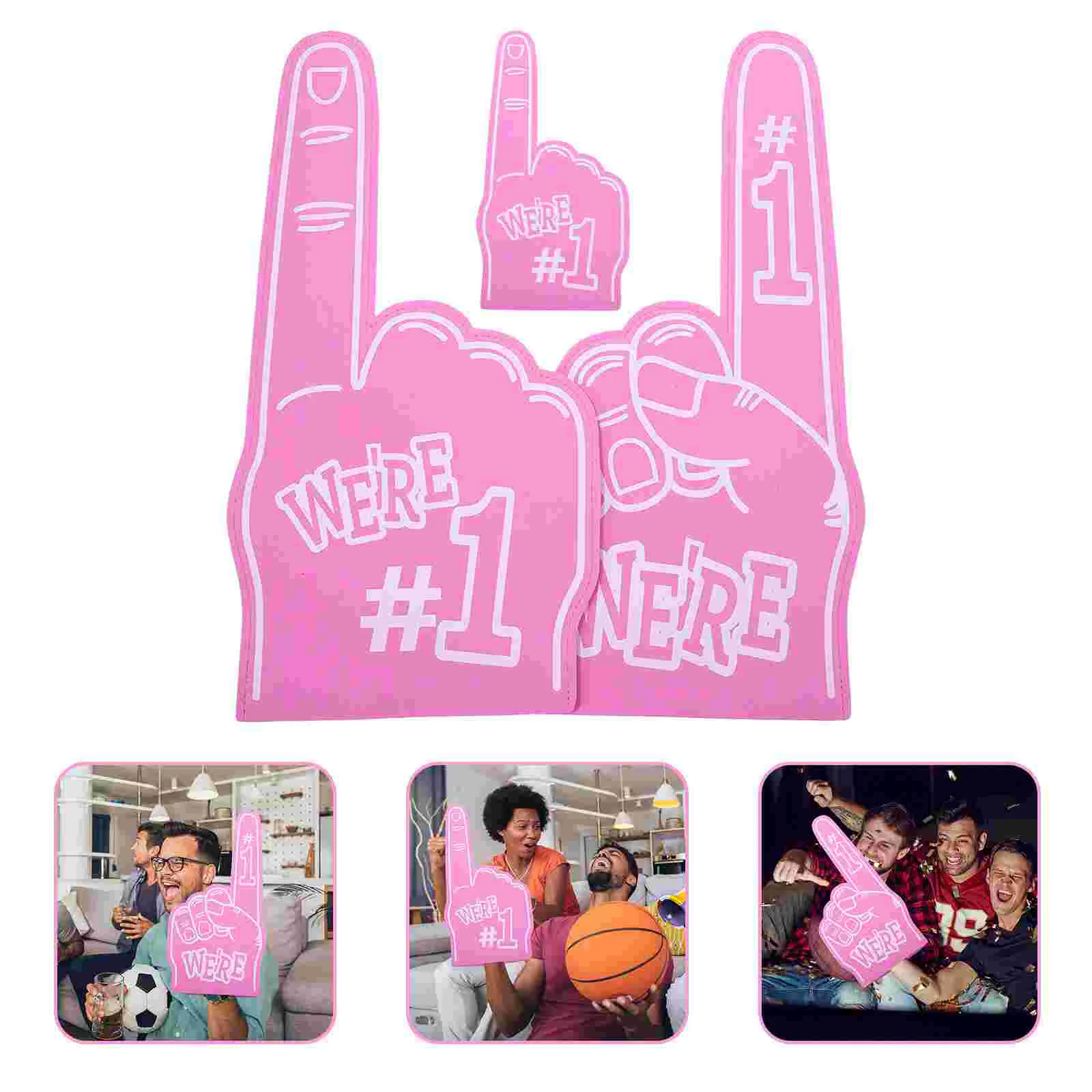 

3 Pcs Cheering Clapper Cheerleading Props Foam Fingers Bulk Decorate Party Eva Pointer Hand Gloves