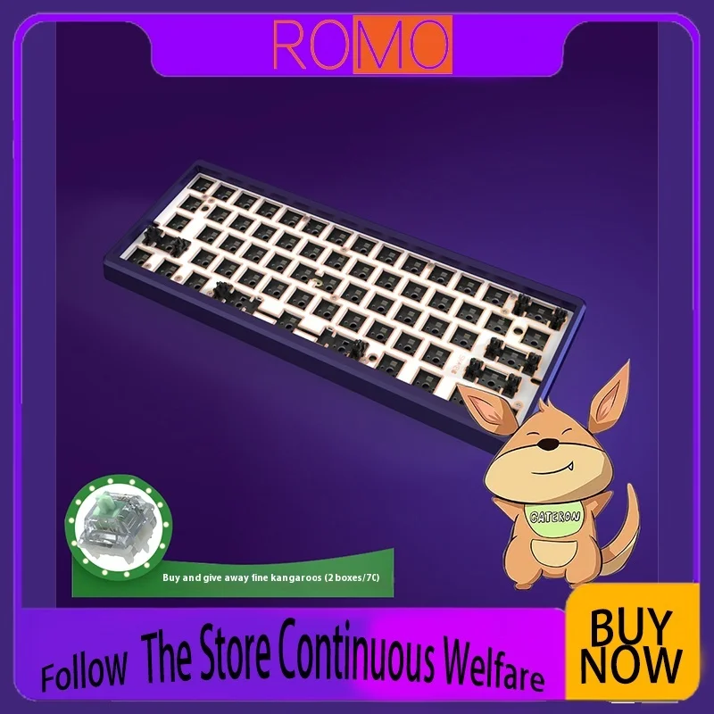 Sikakeyb Sk1 Aluminum Alloy/Transparent 61 Key Wireless The Third Mock Examination Customized Mechanical Keyboard Kit