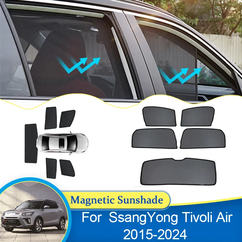 For SsangYong Tivoli Air 2015 2016 2017 2018 2019 2020 2021 2022 2023 2024 Sunshade Visor Curtain Mesh Car Auto Part Accessories