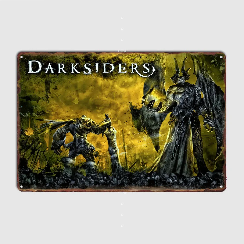 Darksiders Game Art Poster Metal Tin Sign Indoor Outdoor Home Decor Bar Custom Posters Wall Room Decorations