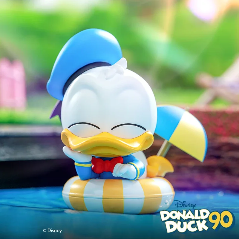 Disney pato donald 90th aniversário primavera tour série caixa misteriosa bonito mini figuras caixa cega crianças presente de aniversário coleção brinquedo