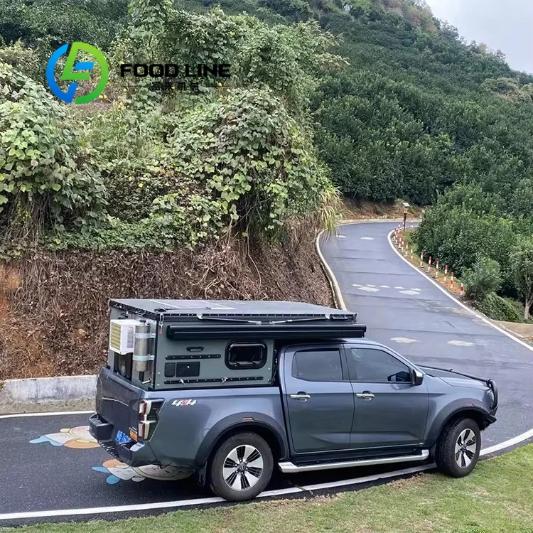 Customized 4X4 Truck Pop Up Camper Shock‑Absorbing Connection Stable Performance On Bumpy Unpaved Roads, Pickup Camper Module