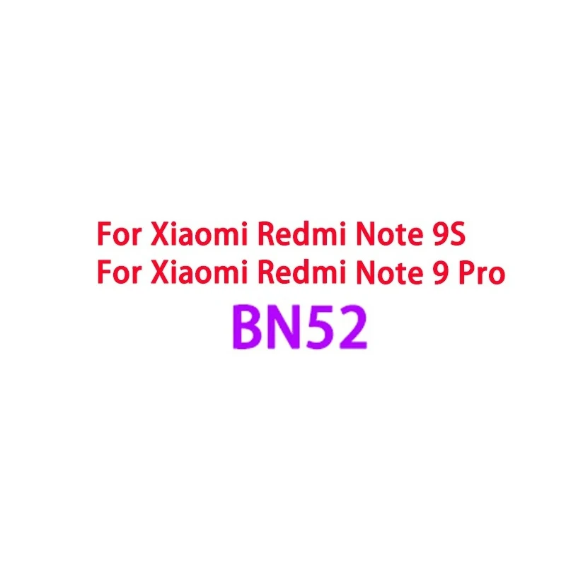 

BN52 Replacement Battery For Xiaomi Redmi Note 9S Note 9 Pro Bateria Mobile Phone Batteries Free Tools
