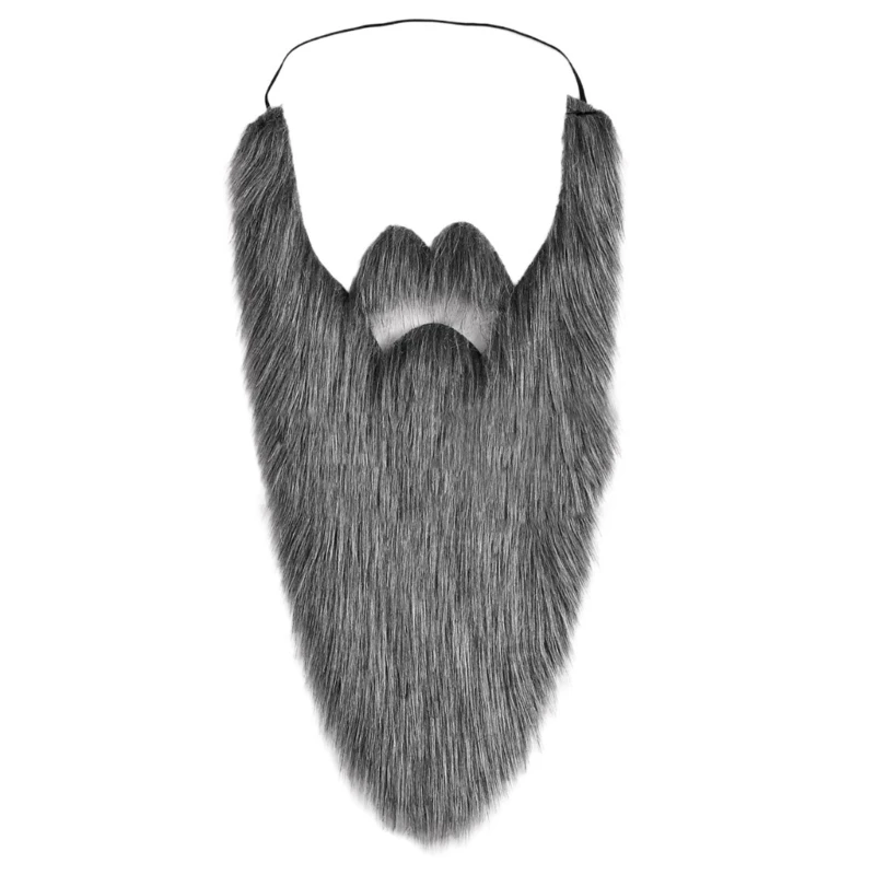 Disfraz de barba de Papá Noel, barbas falsas, bigote, accesorios de fiesta de Halloween, barba de Navidad