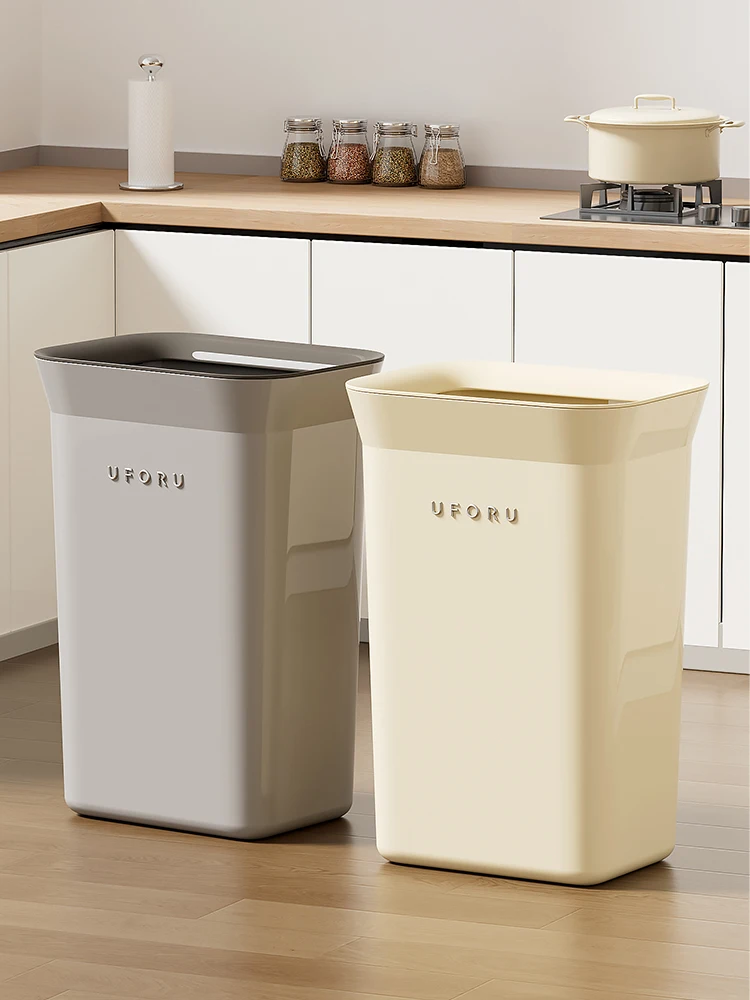 

Large Capaci Kitchen Batoom Waste Bin Home Use Sanitary Buet with Prure Ring Storage Canister Fly Cleaning Tool