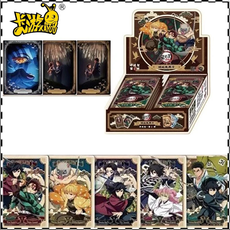 KAYOU Оригинальный набор коллекционных карточек Demon Slayer: Dawn Collection Card Breathing Pack Vol.1 ZR Тору Муичиро, редкая QR-карта, игрушка-сюрприз в слепой коробке, подарок