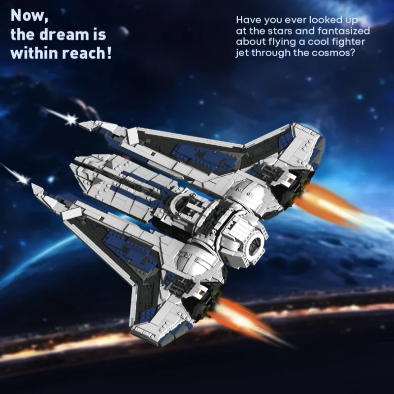 

Модель истребителя, строительные кирпичи MOC 33918, линкор, космический корабль, блоки космической машины, высокотехнологичный комплект игрушек, коллекция, подарок для детей и взрослых
