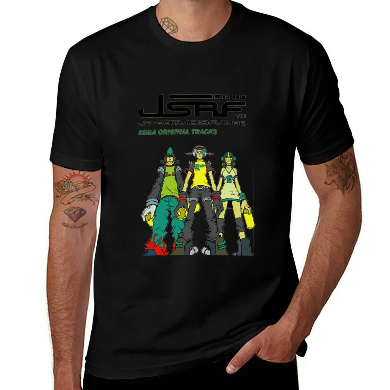 Jet Set Radio Future Soundtrack Cover T-Shirt vintage clothes summer tops anime tshirt clothes for men