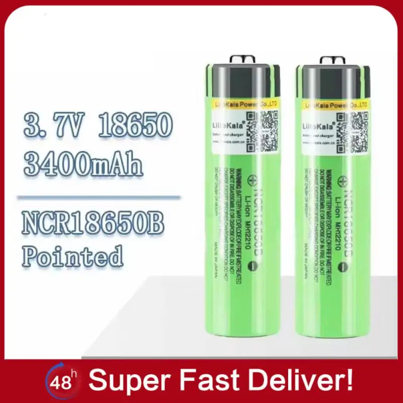 1-10PCS NCR18650B 3.7v 3400mah 18650 Lithium Rechargeable Battery For Flashlight