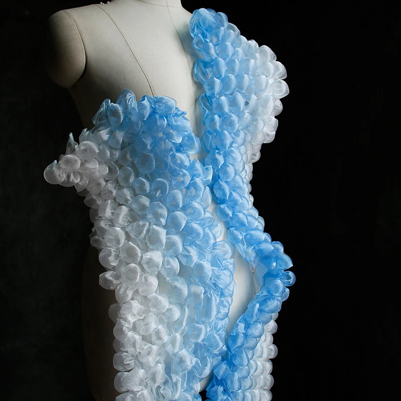 

Seersucker Bubble Net Yarn Fabric for Diy Sewing Wedding Dress Stage Costume Background Decor Material