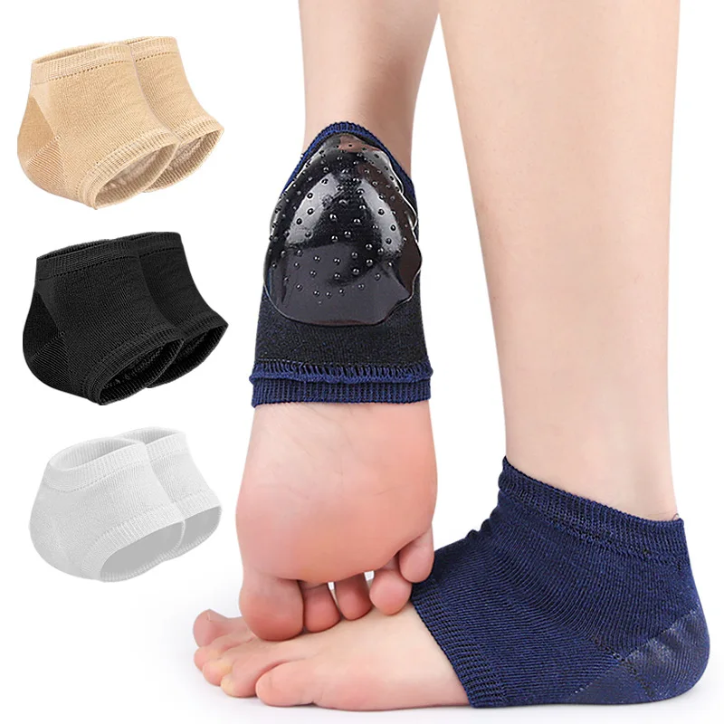 

2PCS Silicone Heel Protector Sleeve Heel Pads Heel Cups Insoles Feet Care Repair Half-yard Socks